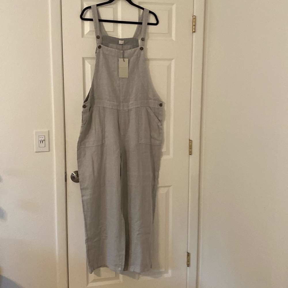 POETRY Linen Dungarees overalls Romper NWT